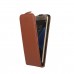 Samsung Galaxy S7 - Genuine Leather Up Down Flip Protective Phone Cover Case - Brown